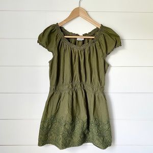 MOTHERHOOD MATERNITY Olive Green Embroidered Top